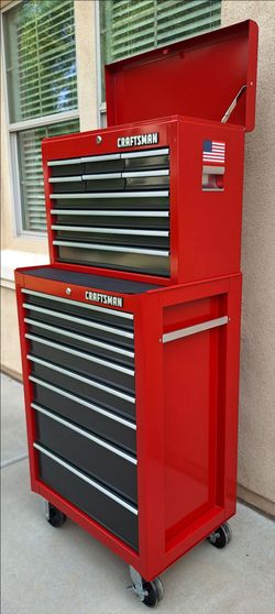 Large Sears Craftsman 18 Drawers HD  Rollaway Tool BoxI