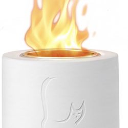 Indoor Table Top Fire Pit Bowl - Concrete Smores Maker Smokeless Alcohol Burner
