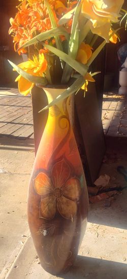 Large Ceramic Floral Vase