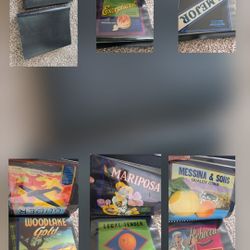 2 Albums with new vintage collectible labels, boxes for Orange, Lemon, 125pcs