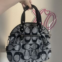 Black Vintage Coach Shoulder Bag