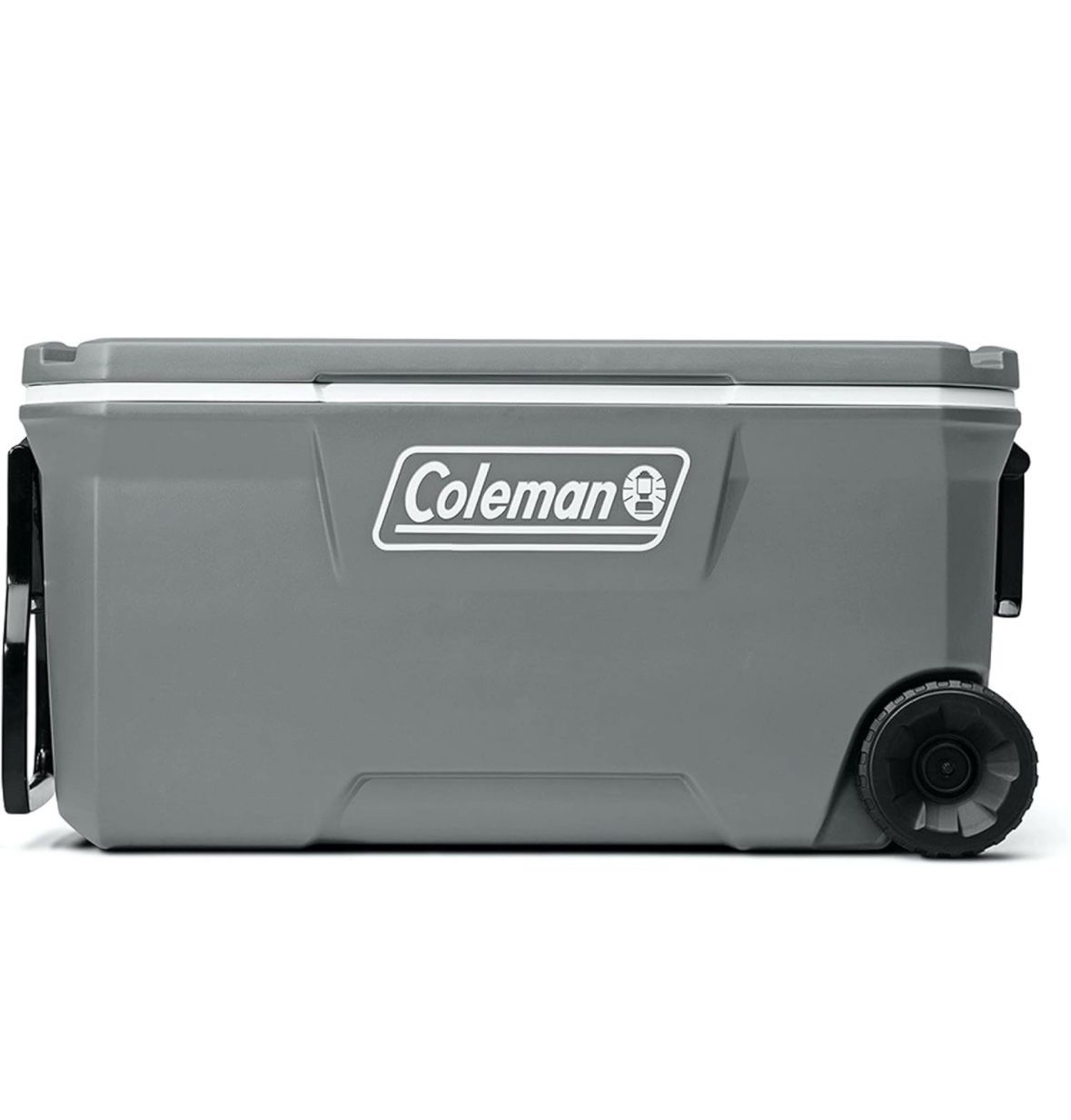 Coleman 316 Series Insulated Portable Cooler with Heavy Duty Wheels, Leak-Proof 100q Wheeled Cooler with 100+ Can Capacity Camping Tailgating Boating
