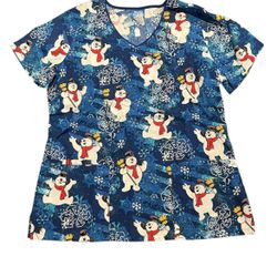 Frosty The Snowman Scrub Top
