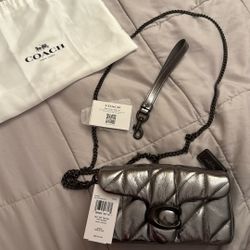 Coach Metallic Silver Bag 