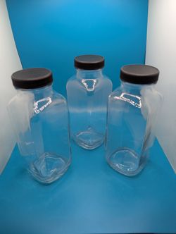 16oz Glass Jars With Reusable Lids