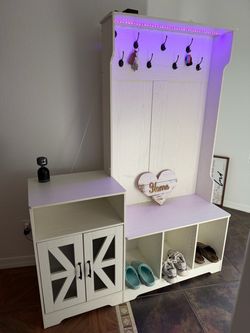 LED hall tree/ Entryway bench