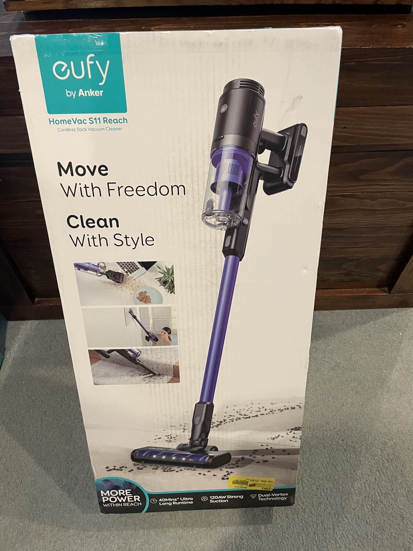 eufy by Anker, HomeVac S11 Reach Cordless Stick Vacuum Cleaner.