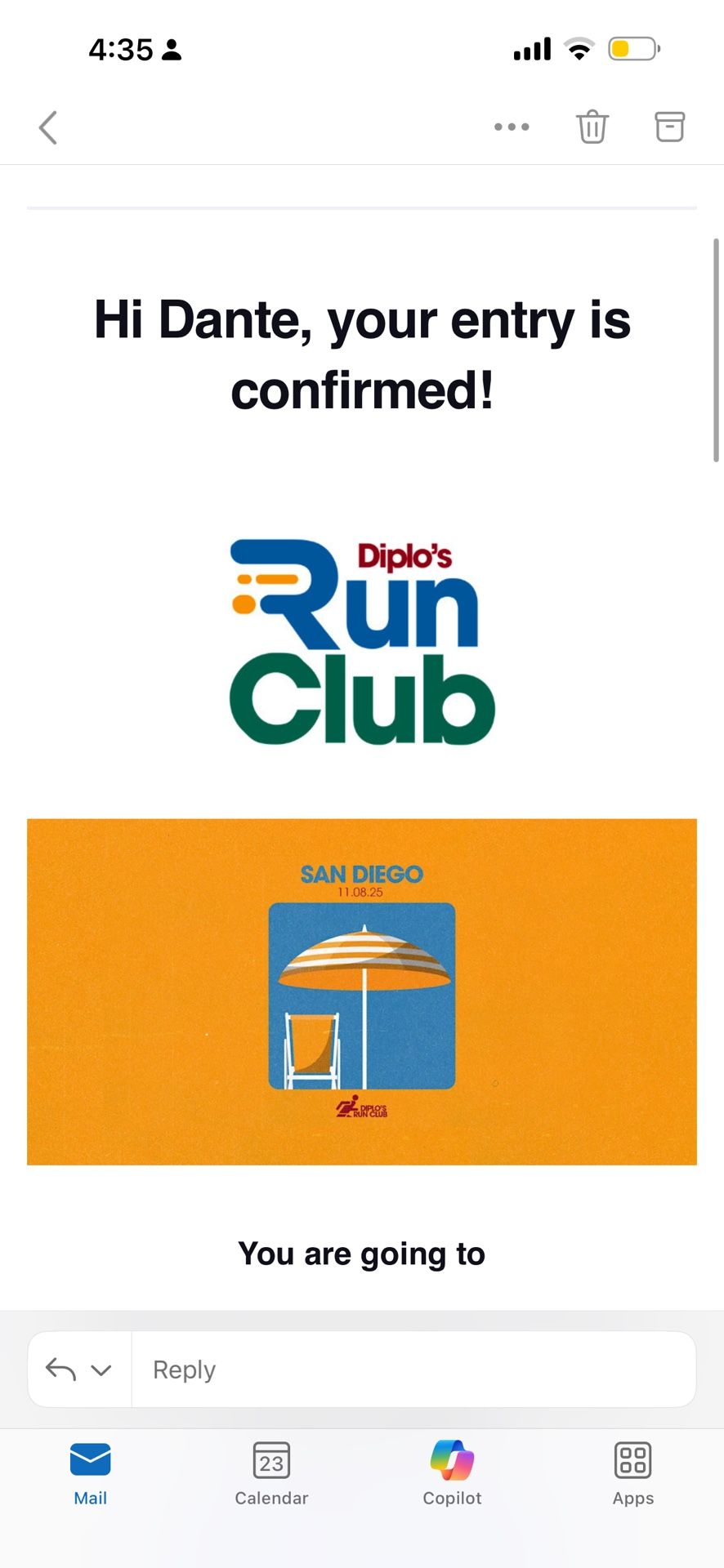 2 Diplo Run Club Passes 11/8