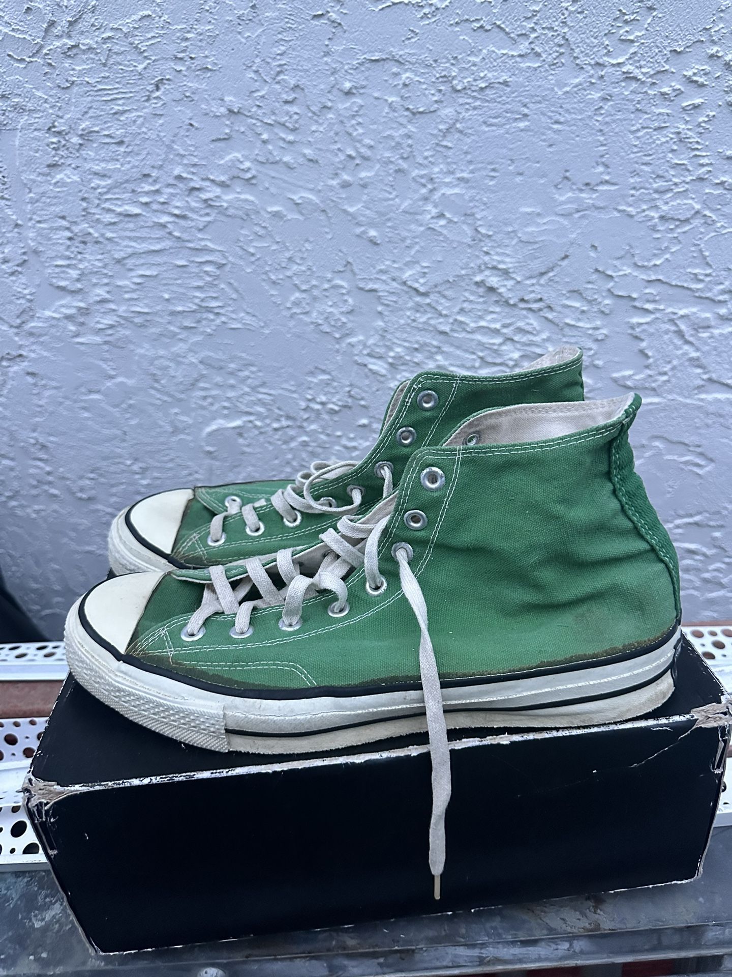 Vintage Converse Blue Label High Top Sneakers Size 12 made in USA 