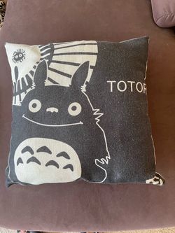 Used Studio Ghibli My Neighbor Totoro Linen Throw Pillow / Couch Cushion