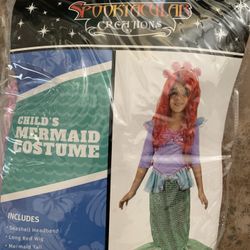 Child Girl Mermaid Halloween Costume Size small Age 5-7 Years  New In Package 