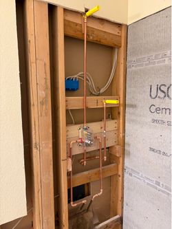Shower valve work
