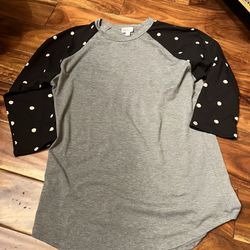 Women’s polka dot Lularoe Randy shirt. Size large