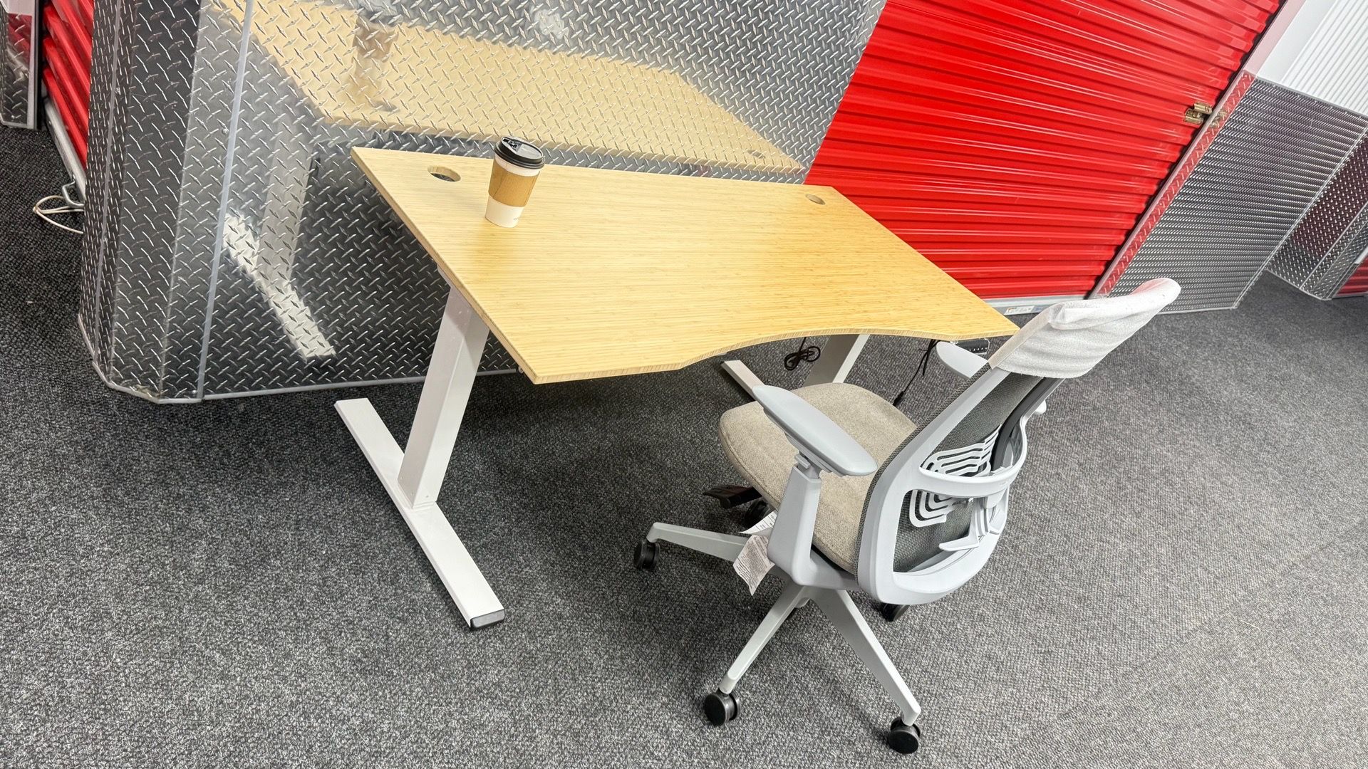 Adjustable Standing Desk - Bamboo Top