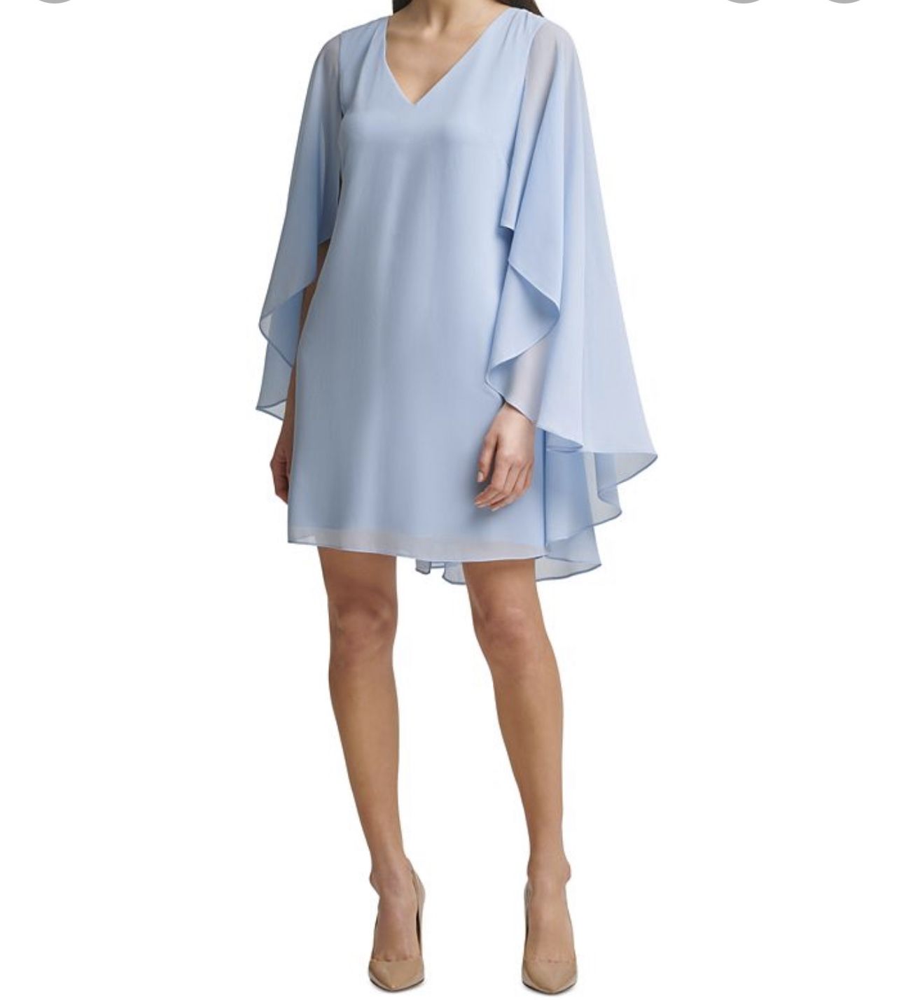 Vince Camuto Chiffon Cape Dress 