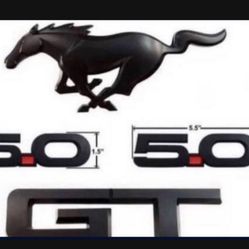 Mustang GT 5.0 2015-2023 emblem set