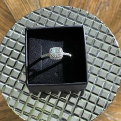 Moissanite women’s silver ring