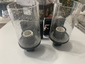 Two Rustic Wall Sconces