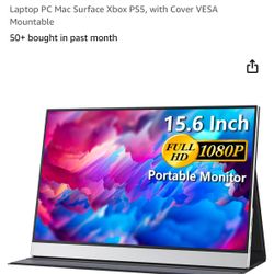 cocopar Portable Travel Monitor 15.6 Inch 1080P FHD USB-C Portable Screen with Dual USB-C HDMI Portable Monitor for Laptop PC Mac Surface Xbox PS5, wi
