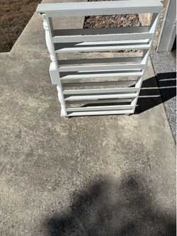 White Wooden Rolling Spice Rack/Shelf