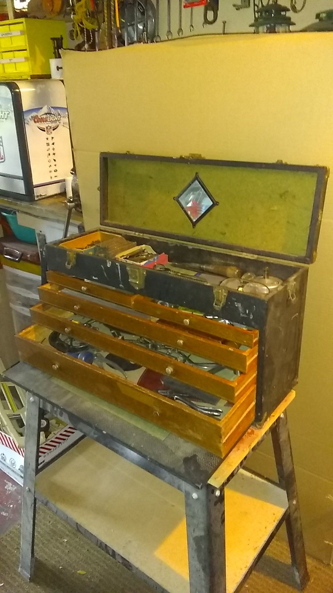 Machinest. Tool box with tools in it