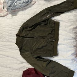 Used Green Bomber Jacket 