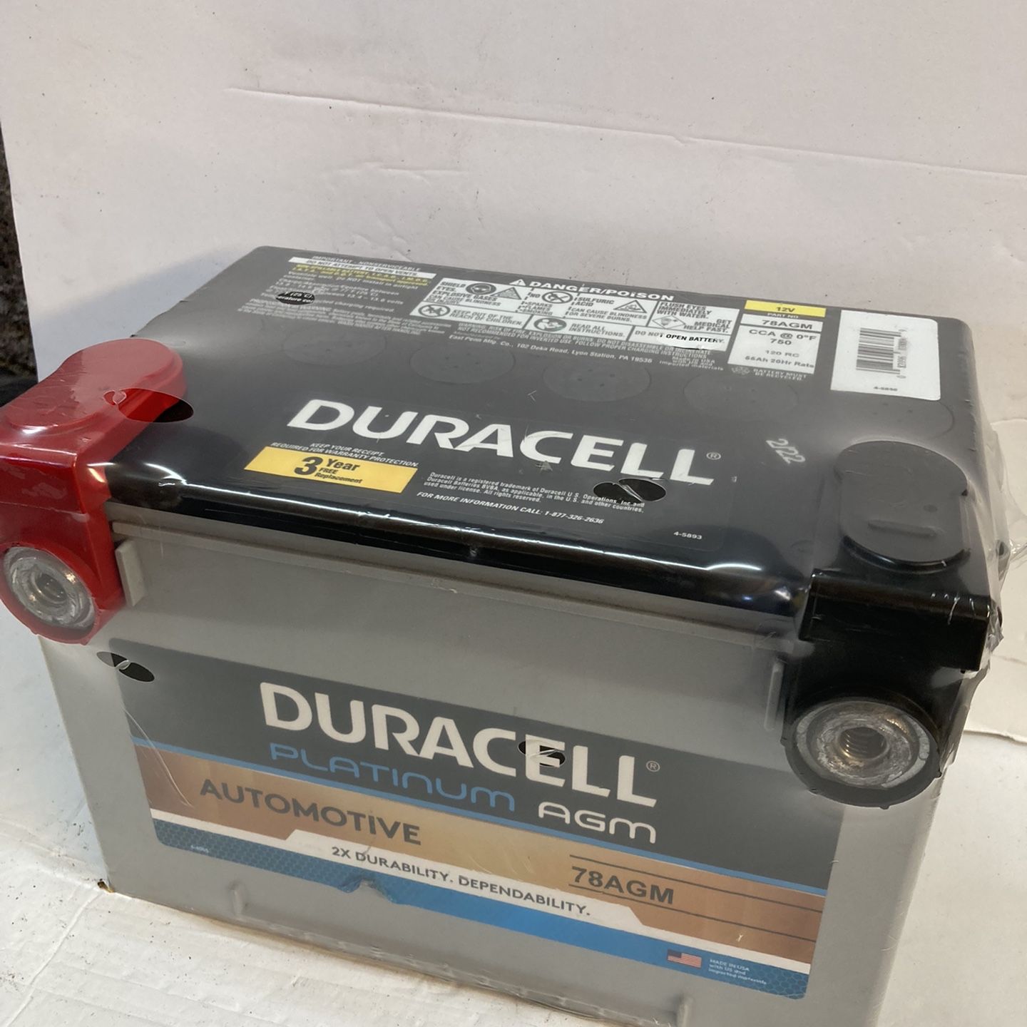 Duracell ultra discount platinum agm battery