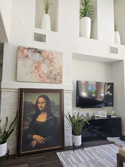 Huge Framed Mona Lisa 47wx63h SEE DESCRIPTION
