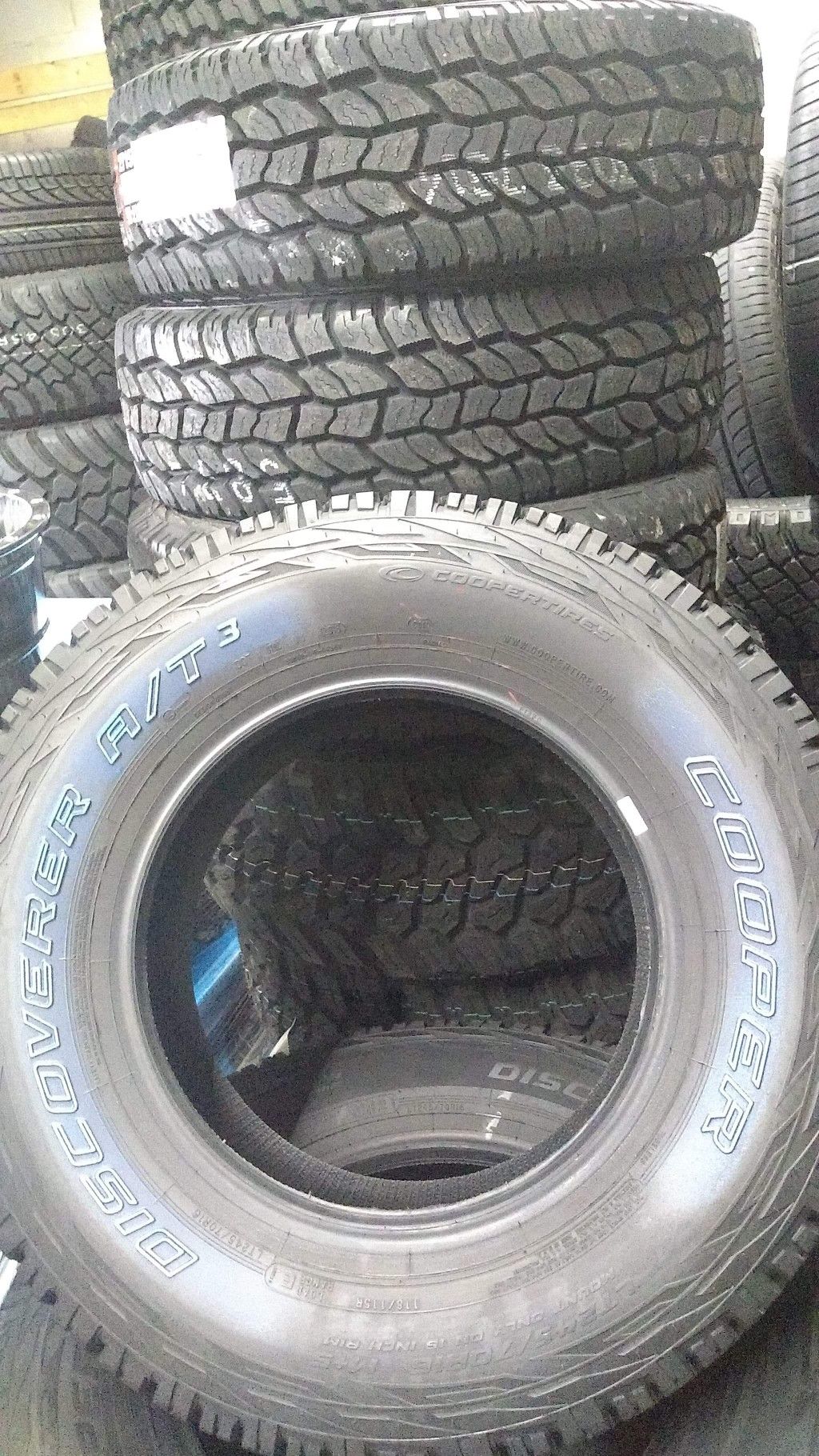 New 245-70-16 cooper A/T 3 tires. $0 down to ride today! Ulohos 2940 N Keystone Mon-Sat 10-6pm
