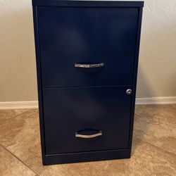 2-Drawer Filing Cabinet, Navy Blue