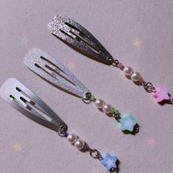 ✰ Handmade Beaded Hairclips 💖💖💖