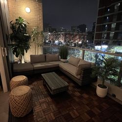 Patio Furniture + 2 Ottoman