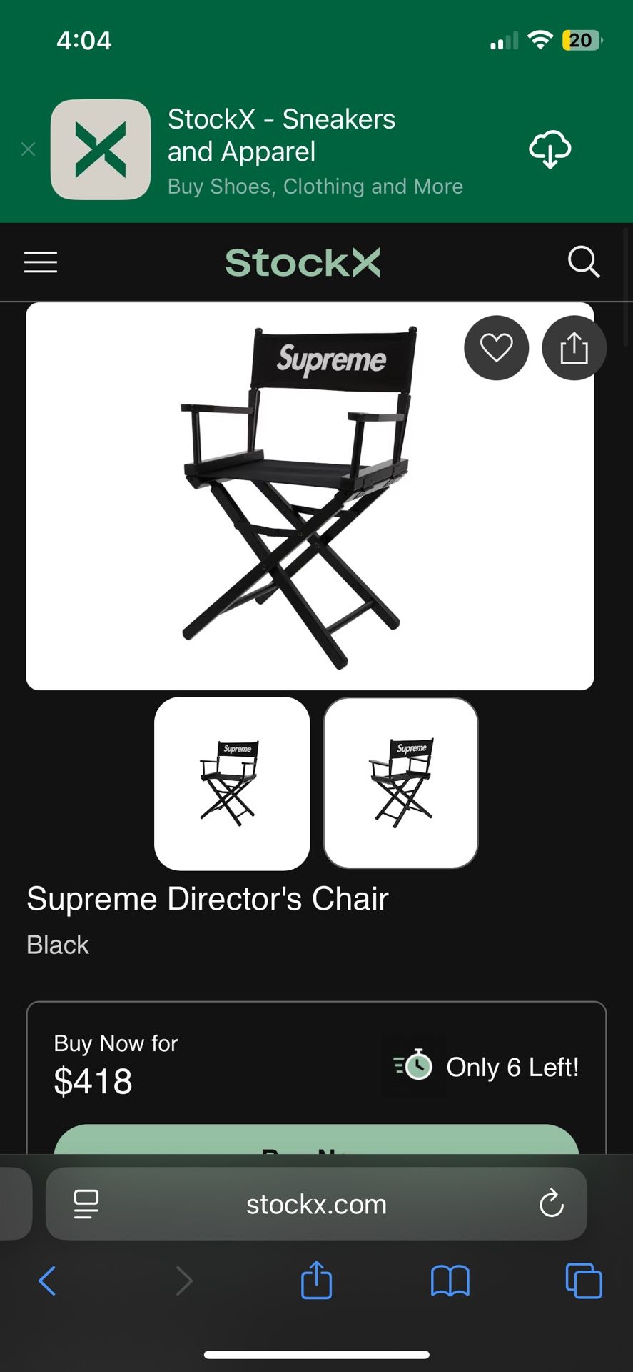 Supreme Directors Chair