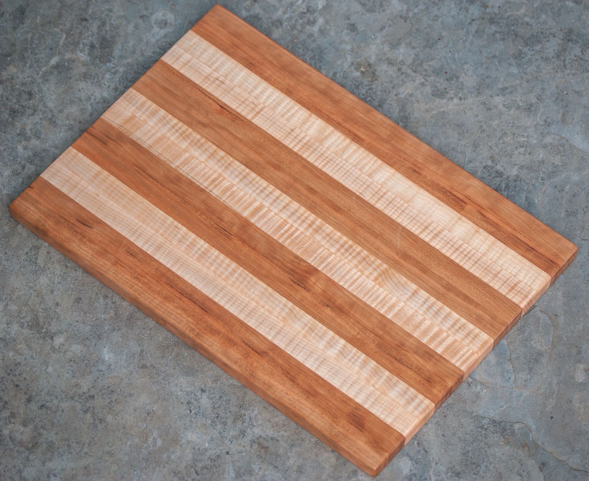 Deluxe Tiger Maple and American Cherry Serving Board