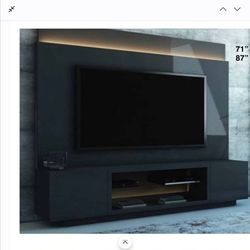 TV STAND WITH ATTACHED WALL PANEL NEW IN BOX 