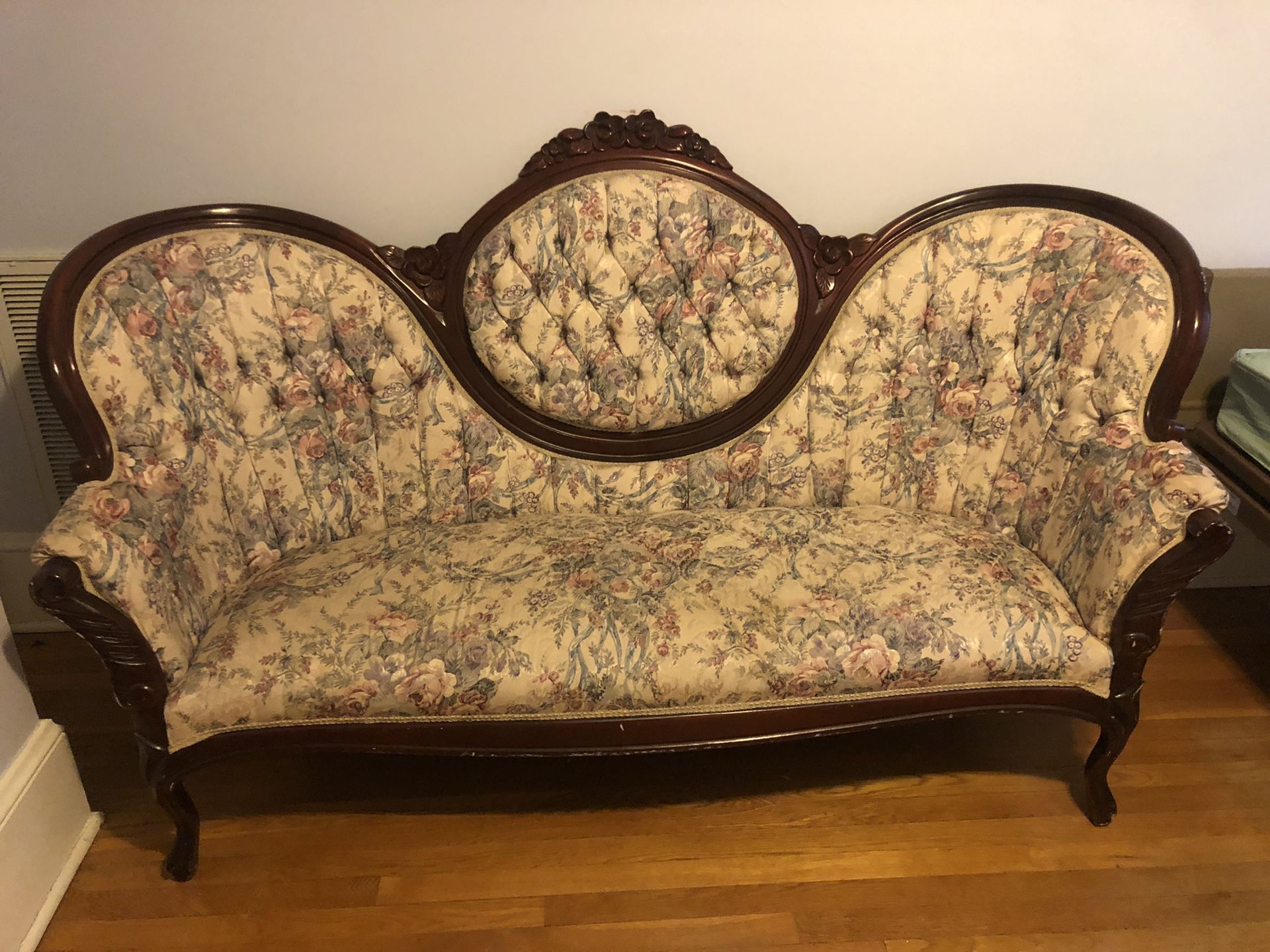 Queen Anne Sofa —Antique