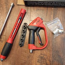 Tool Daily Deluxe Pressure Washer Gun, with Replacement Wand Extension, 5 Nozzle Tips, M22 Fitting, 40 Inch, 5000 PSI