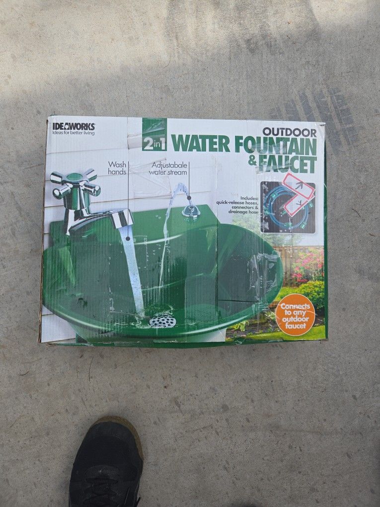 Outdoor Water Fountain And Faucet