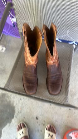 Brown Leather Western Cowboy Boots Size 10