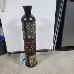 Vase Tall Metal Heavy 