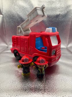 Fisher-Price Little People Toddler Toy Fire Truck Musical Push-Along Vehicle