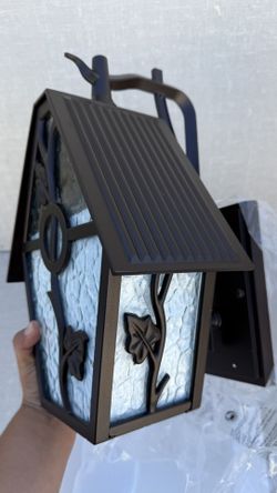 Rustic Outdoor Wall Lanterns Sconce Light Designer Style Oil Rubbed Brown