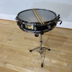 Mapex Aluminum Piccolo Snare Drum 14” x 3.5” With Stand Working Condition With Sticks $65 Cash In Ontario 91762