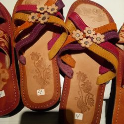 Leather Sandals  Sizes 4