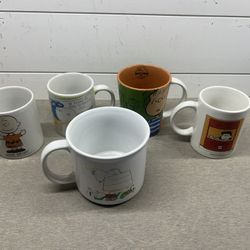 Peanuts Snoopy Charlie Brown Mug Lot 