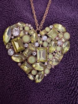Long necklace and earrings