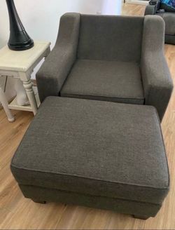 CHAIR & OTTOMAN … Charcoal color
