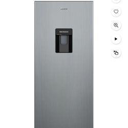 Galanz 6.5 Cu ft One Door Refrigerator, with Water Dispenser, Stainless Steel Look, Estar, New