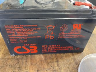 CSB UPS 12460F2FR 12V 9AH F2 Terminal Sealed Lead Acid Batteries Brand New $50 Each