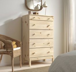 IKEA TARVA 5-Drawer Chest — Solid Pine